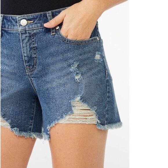 Sofia Jeans by Sofia Vergara Lila Destructed Denim Shorts NWT 8 - Picture 4 of 16
